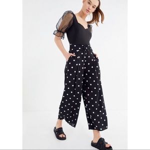 Urban Outfitters Coco Polka Dot Black Pants - NEW